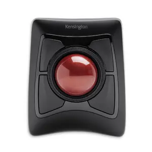 Kensington Expert Mouse Wireless Trackball Ambidextrous Optical RF Wireless and Bluetooth 400 DPI 4 Buttons Scroll Ring Black