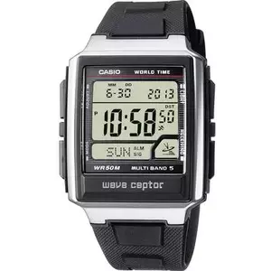 Rokaspulkstenis CASIO WV-59E-1AVEF ar radio sinhronizāciju, sudrabota korpusa, 48.3×39×12.5 mm