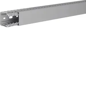 Hager BA740040 Slotted Cable Trunking, PVC, Grey, 2m
