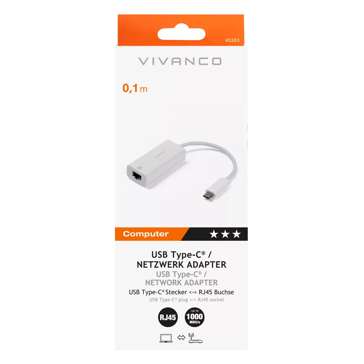 Ethernet Adapter Vivanco CC UC RJ45 Photo 2