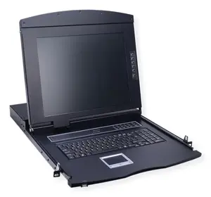 Rack console VALUE 26.99.0121 — 17" (43.2 cm) 1280×1024, 1U, black, German keyboard