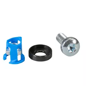 Cable tie mount EFB Elektronik 691104, nylon and steel, blue/silver, pack of 50
