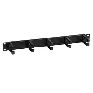 Cable management panel EFB Elektronik 699992TS, 19" (48.3 cm), 482.6 × 44.5 mm, black plastic