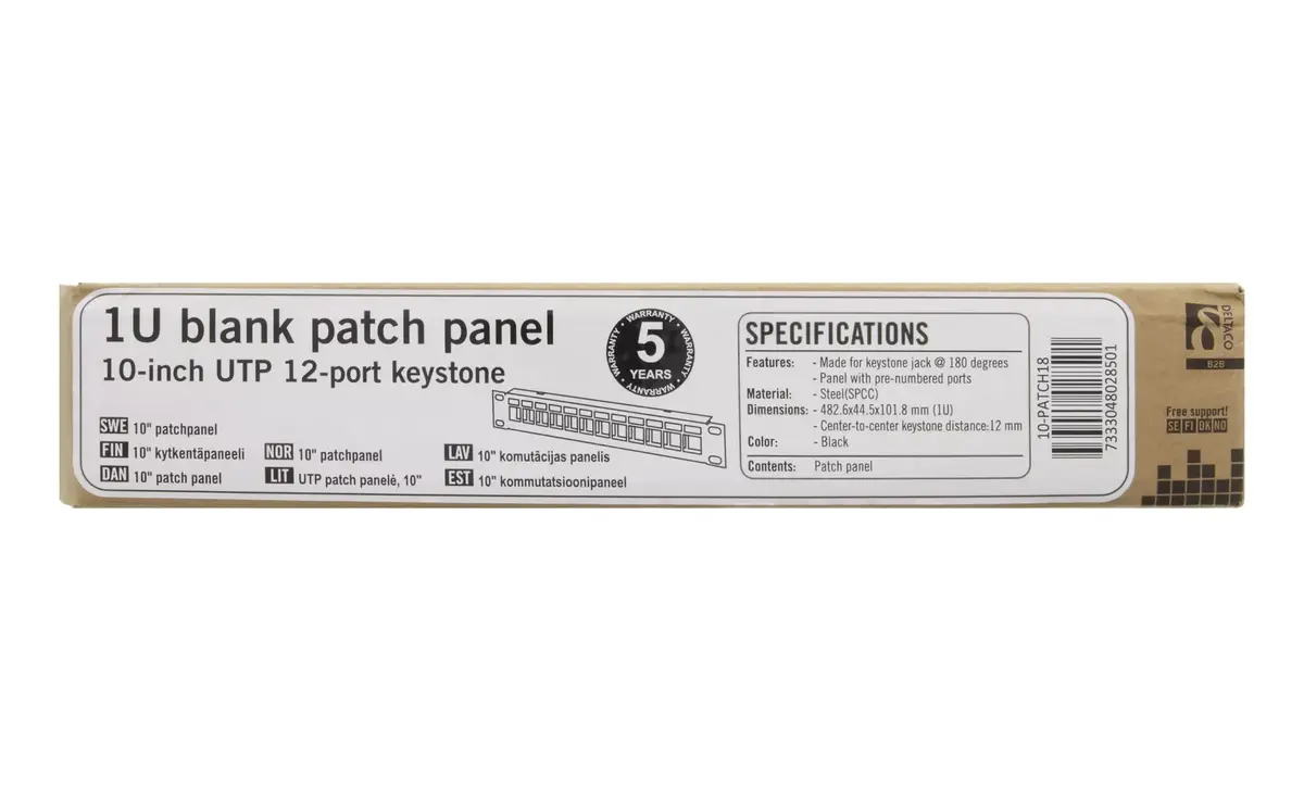 Patch Panel Deltaco 10-PATCH18 Photo 4