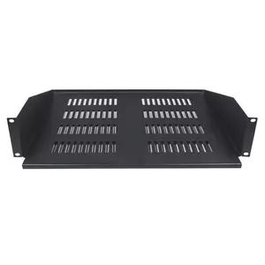 Rack shelf Deltaco 19 fast hylla 2U 367mm max 17Kg