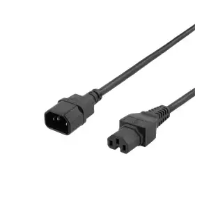 Power Cable Deltaco DEL-116-50 0.5m C15 C14