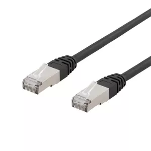 Сетевой кабель Deltaco SFTP-61UV RJ-45 Cat6 1м Черный