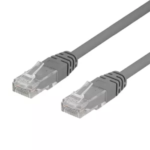 Networking cable Deltaco TP-603 RJ-45 Cat6 0.3 m Grey