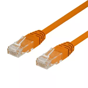 Networking cable Deltaco TP-603-OR RJ-45 Cat6 0.3 m Orange