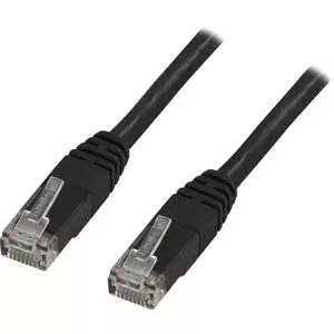 Networking cable Deltaco UTP Cat6 RJ-45 RJ-45 1 m Black
