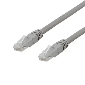 DELTACO TP-625AU 25 m Cat6a U/UTP Tīkla kabelis RJ-45 vīrietis uz RJ-45 vīrietis Pelēks