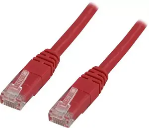 Deltaco TP-625R Cat6 U/UTP Networking Cable, 25 m, RJ-45, Red