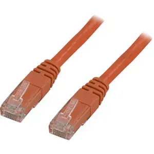 UTP Cat6 networking cable DELTACO 3 m, RJ-45 to RJ-45, gold-plated contacts, orange