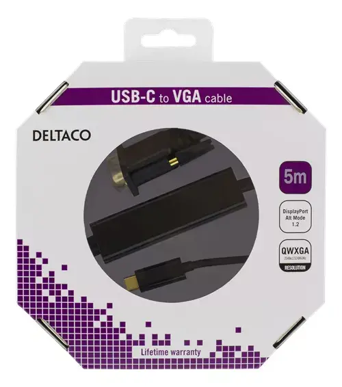 Video kabeļa adapteris Deltaco USBC-1089-K Photo 3