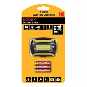 Headlamp Kodak 150 lm, 3W single LED, 3 modes, IP44, black