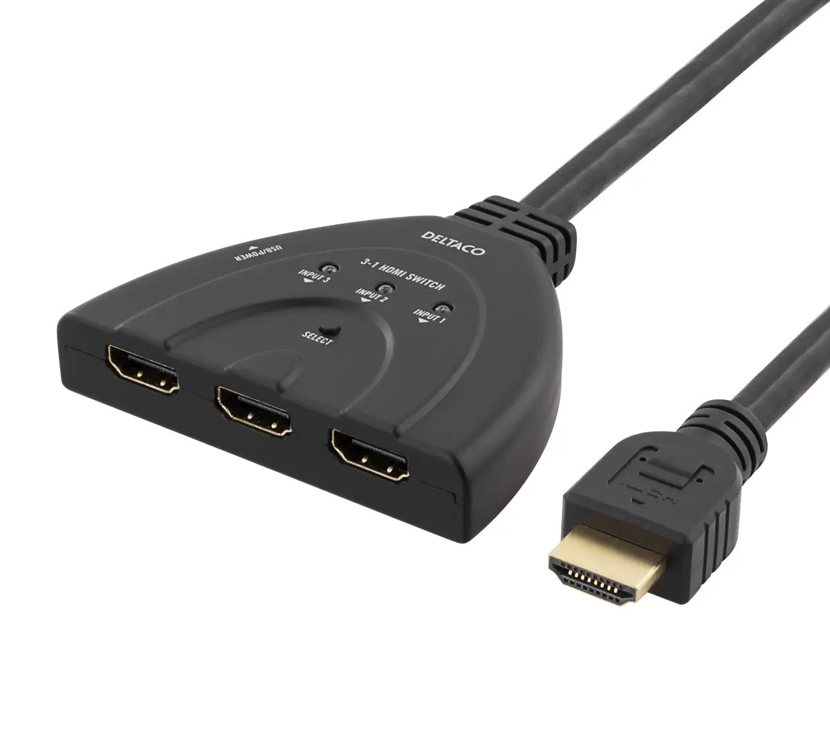 DELTACO HDMI-7044 Video komutators 3 ieejas