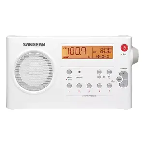 Portable radio Sangean PR-D7 White — FM/AM digital tuner, portable design
