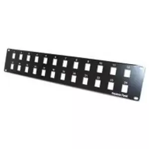 Patch Panel Tecline 908060 for 24 Keystone Connectors, 1U Rack Mount