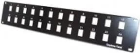 Patch Panel Tecline 908060 for 24 Keystone Connectors, 1U Rack Mount
