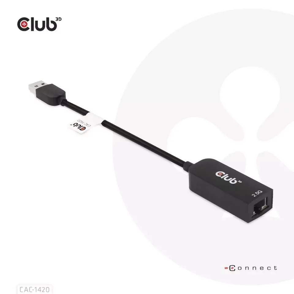 Адаптер USB 3.2 Gen1 Type A к RJ45 CLUB3D Photo 3