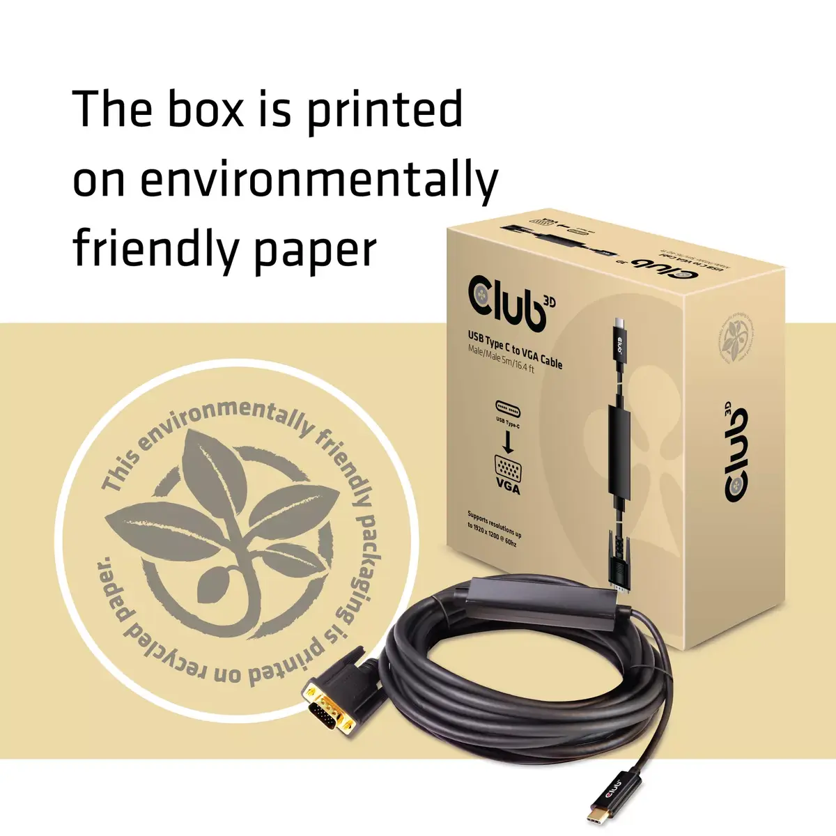 USB Type C на VGA активный кабель CLUB3D CAC-1512 Photo 4