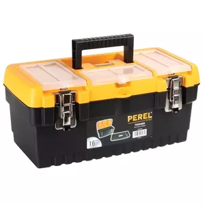 Tool box Perel OM16M small parts Black Yellow