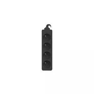 Удлинитель Lanberg PS0-04E-0100-IEC-BK 1м 4 розетки Черный