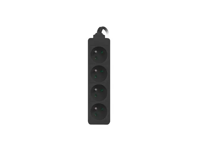 Jaudas pagarinātājs Lanberg PS0-04E-0100-IEC-BK 1m 4