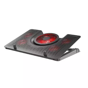 Laptop cooling pad NATEC GENESIS Oxid 550 for 43.9 cm (17.3") laptops — 5 fans 14 cm, 2800 RPM, USB, black