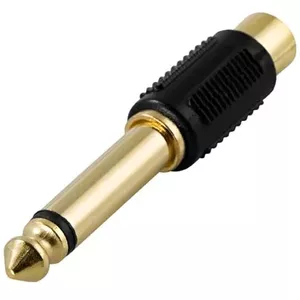 Переходник Deltaco AA-23 6.3mm RCA черный