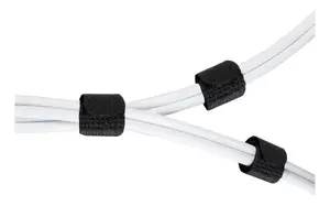 DELTACO CM03S Hook & Loop Cable Tie Black 180 mm Length 20 mm Width