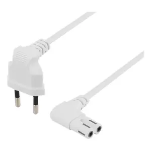 Power cable Deltaco DEL-109BR 0.5 m CEE7/16 C7 coupler