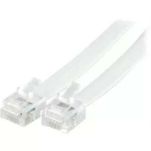 Telephone Cable Deltaco DEL-159 RJ-12 RJ-12 2 m White