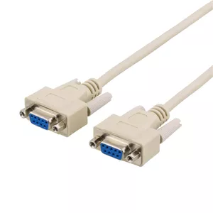 Deltaco DEL-25 serial cable Beige 2 m DB9