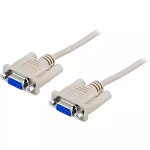 Deltaco DEL-37D serial cable White 2 m DB9