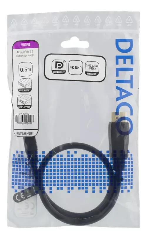 DisplayPort kabelis Deltaco DP-1005D Photo 2