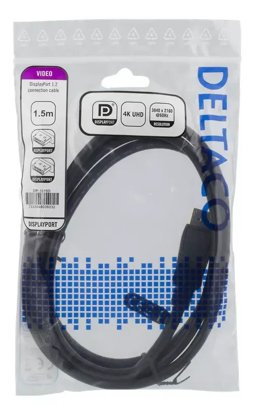 DisplayPort kabelis Deltaco DP-1015D Photo 2