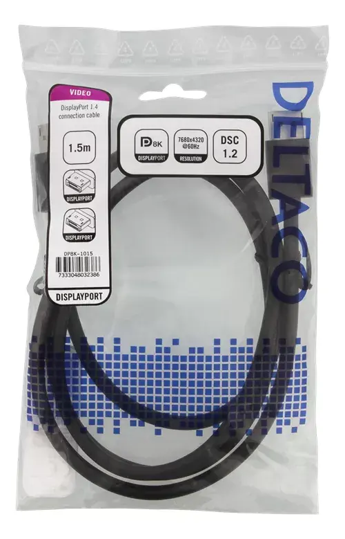 DisplayPort kabelis Deltaco DP8K-1015 Photo 2