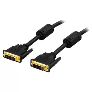 DVI cable Deltaco DVI-600B 3 m DVI-D Black