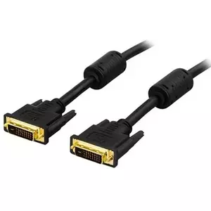 DVI кабель Deltaco DVI-600C 5 м DVI-D Черный