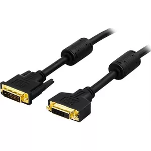 DVI kabelis Deltaco DVI-602A 2 m DVI-D melns