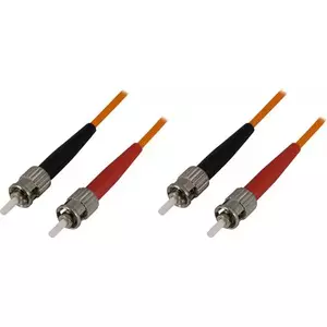 Deltaco FB-31 optisko šķiedru kabelis 1 m 2x ST OM1 Oranžs
