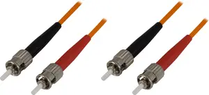 DELTACO FB-32 Fibre Optic Cable 2 m OM1 2x ST to 2x ST Orange Full Duplex 62.5 µm