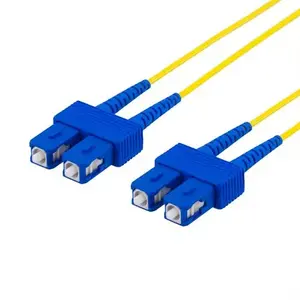 Fibre optic cable Deltaco FB-50S 0.5m 2x SC Yellow