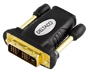 DELTACO HDMI (F) to DVI-D (M) Adapter, max 1920x1080 60Hz black
