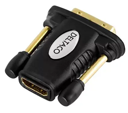 DELTACO HDMI (F) to DVI-D (M) Adapteris, max 1920x1080 60Hz melns Photo 2