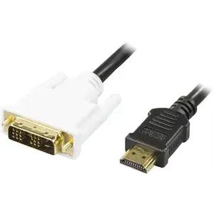 Video kabeļa adapteris Deltaco HDMI-113-K 3m HDMI Type A DVI-D Melns Balts
