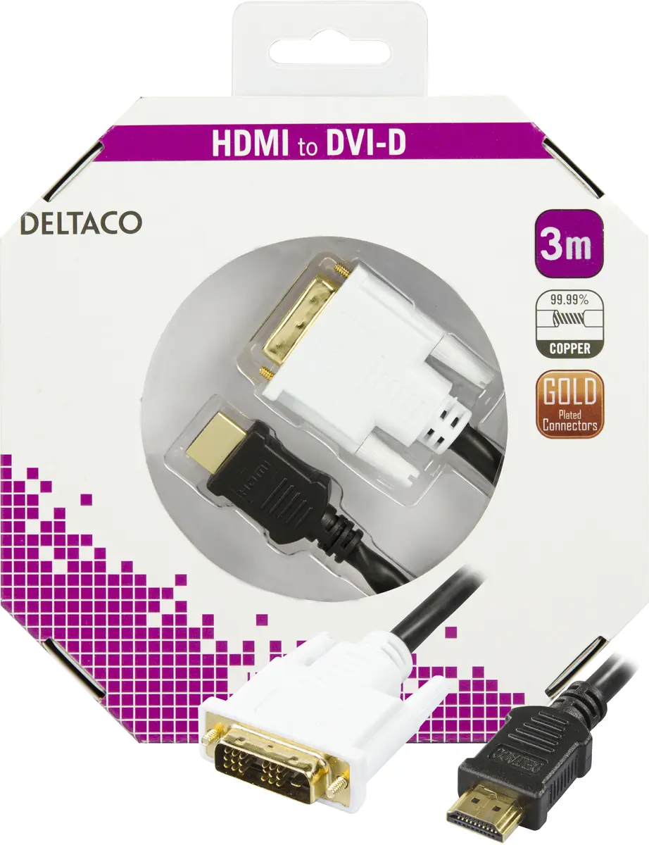 DELTACO HDMI-113-K Video Kabeļa Adapters 3