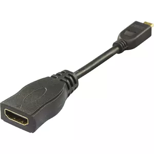 HDMI кабель Deltaco HDMI-24B 0.1м Micro к Standard Черный