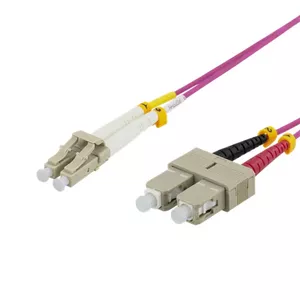 Оптоволоконный кабель Deltaco LCSC-700 0.5 м 2x LC 2x SC Розовый